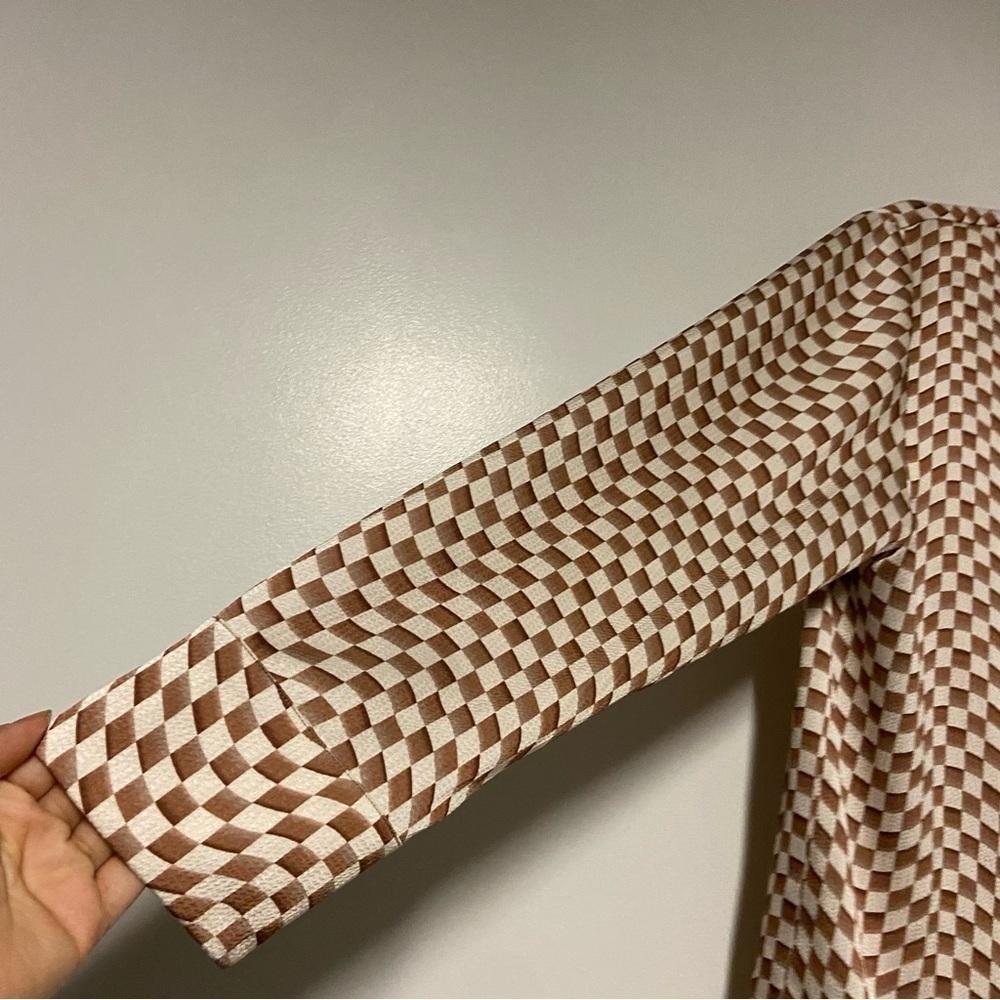 C/Meo Collective Check Oversized Button Up Brown/… - image 4